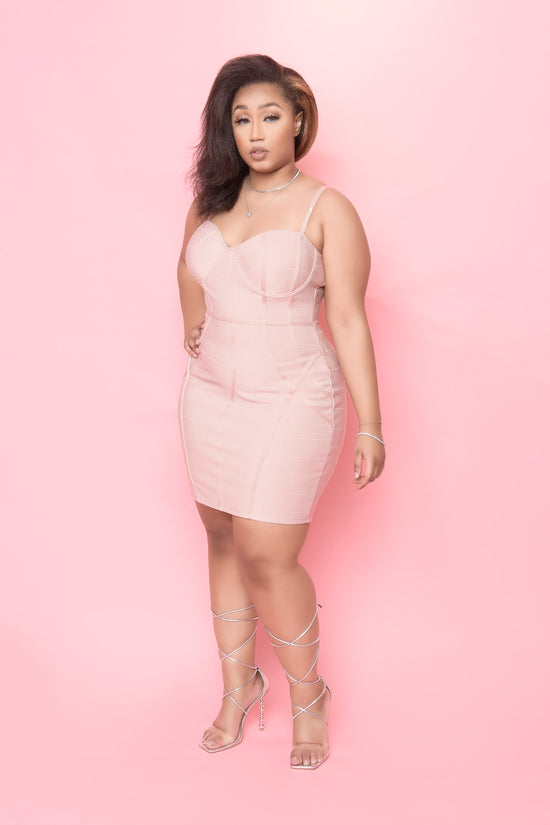 Feeling Bubbly Mini Dress-Plus Size