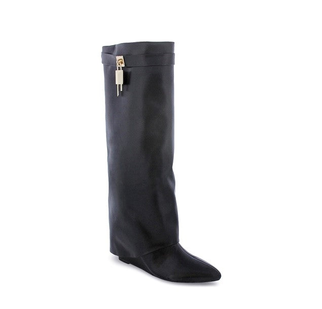 It Girl Faux Leather Knee Boot